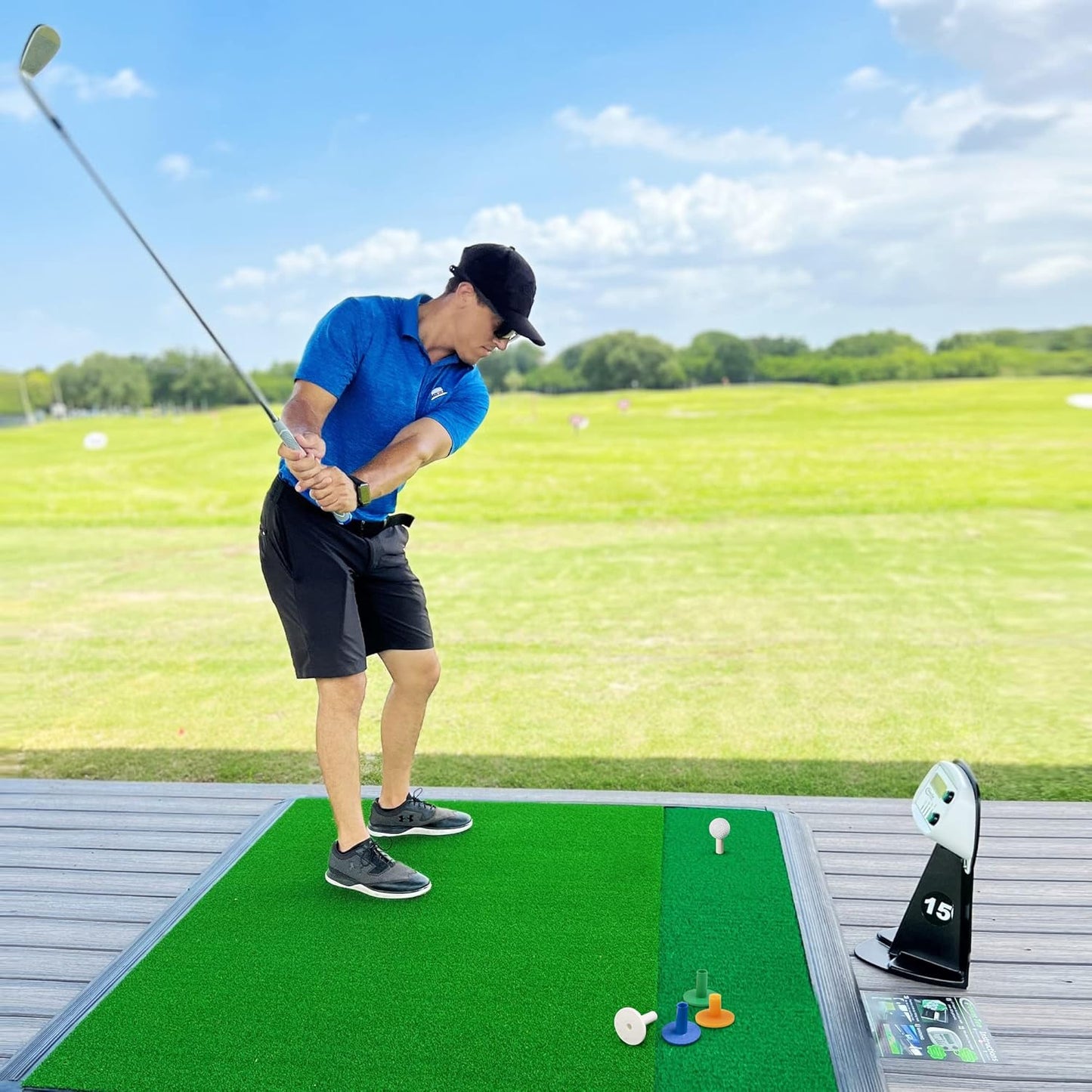 Golf Rubber Tees Practice Training, Driving Putting Chipping Range Mixed Size, Excellent Effect Used with Golf mats and Golf nets, Suitable for Indoor Outdoor Backyard Home Office