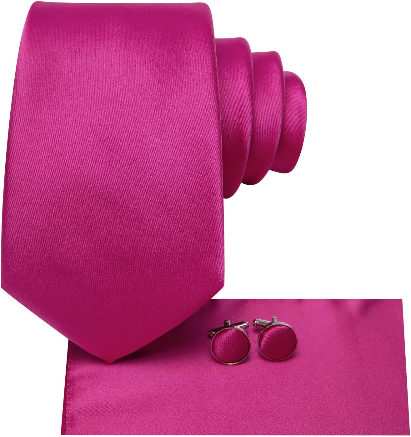 Hi-Tie Men 63inches Tie Set Extra Long Necktie Paisley Tie Pocket Suqare Cufflinks Big and Tall Men Tie