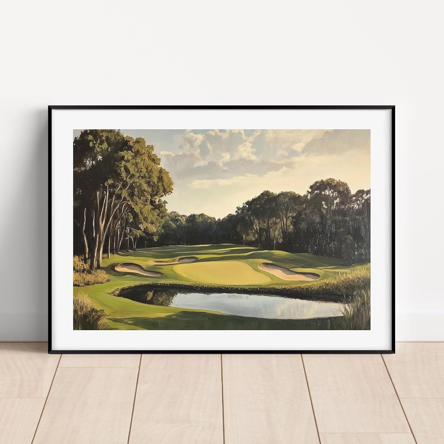 Vintage Golf Course Premium Giclee Fine Art Prints - Antique Style Golf Course Painting Posters, Golf Wall Art, Aesthetic Golfing Poster for Home Office Decor, Ready to Frame