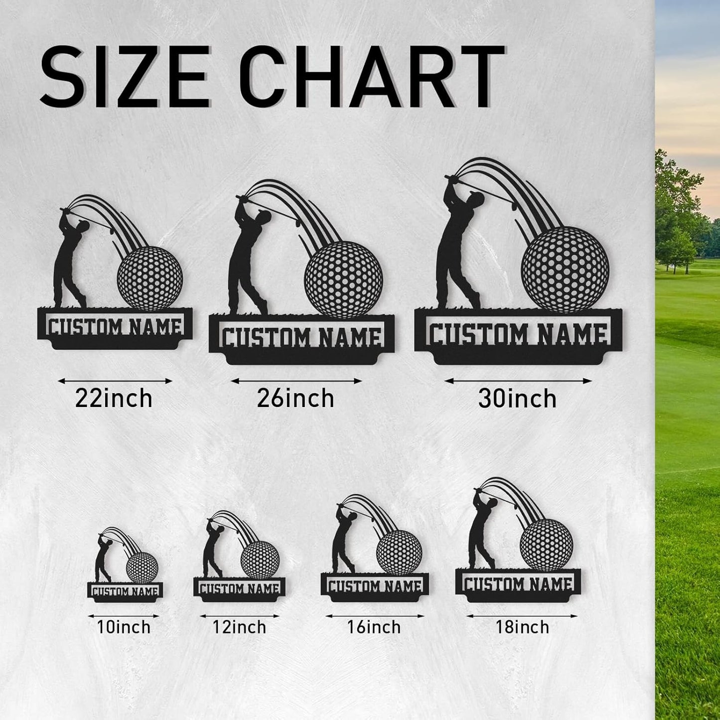 Personalized Golf Metal Wall Art, Vintage Golf Wall Decor, Custom Signs Outdoor Metal, Sports Theme Home Decor for Man Cave Office Garage Bar, Personalized Golf Gifts for Men Dad Father Color04