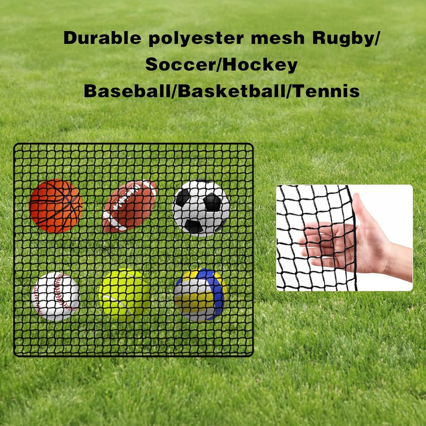 Golf Net, 12X12ft /12X15ft/12X20ft Golf Practice Net Sports Practice Barrier Net for Baseball, Hockey, Soccer, Netting for Garage, Backyard, Indoor Outdoor Sports Netting