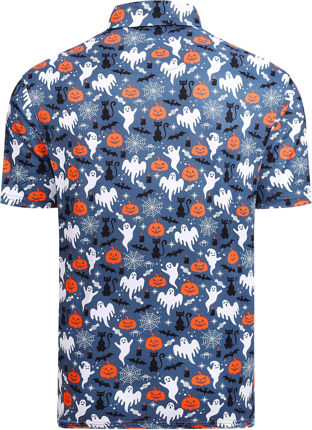 Alex Vando Mens Hawaiian Golf Shirt Moisture Wicking Digital Print Golf Shirts for Men