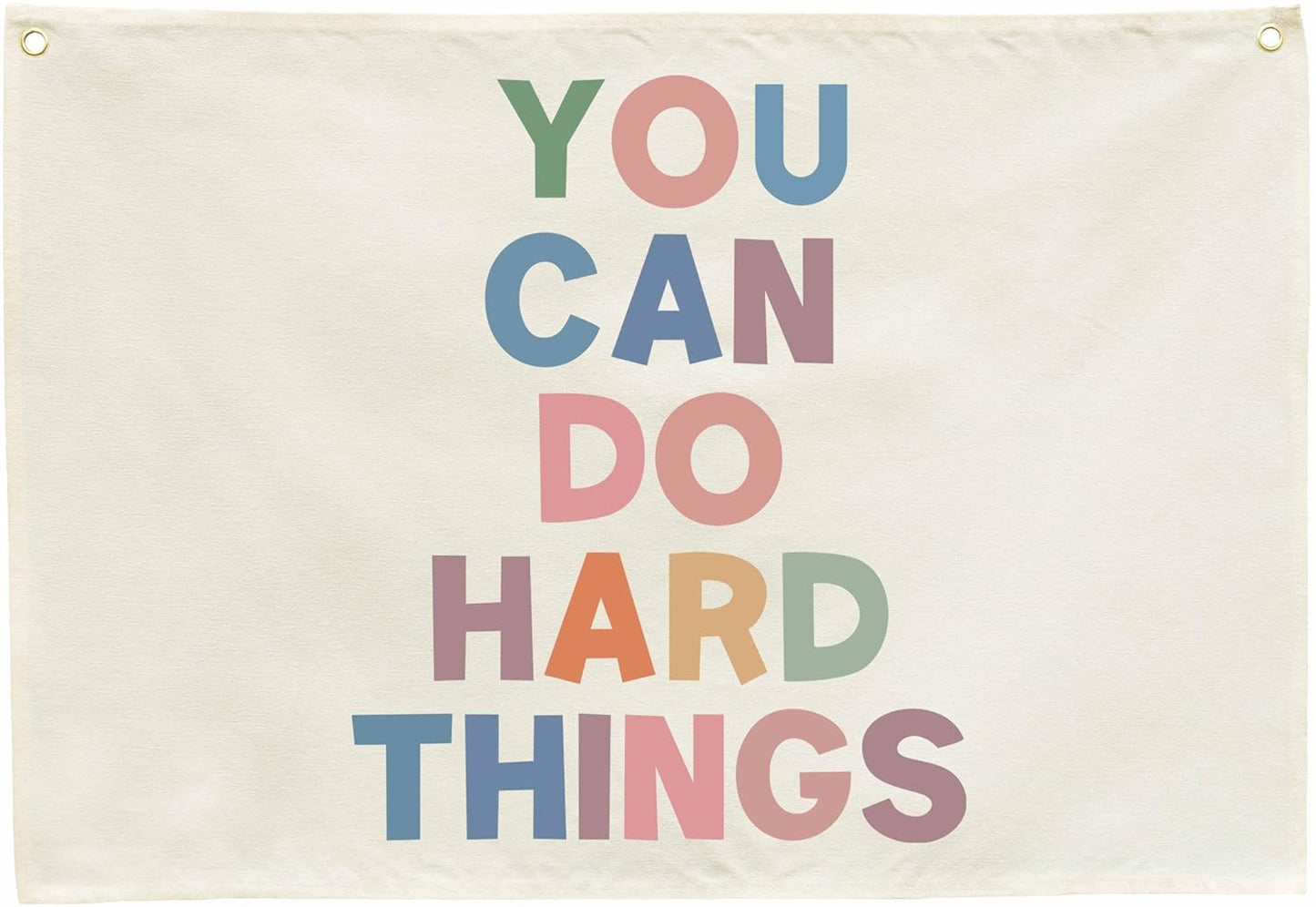 Classroom Wall Decor-Inspirational Classroom Quotes-Nursery Decoration Rectangle Banner Flag Wall Decor-You Can Do Hard Things-Positive Motivational Growth Mindset Quotes for Homeschool-28.5"L×20"W