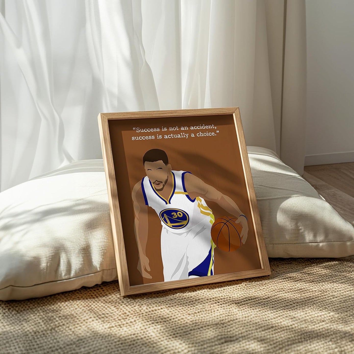 LOLUIS Motivational Basketball Superstar Hand-Drawn Artwork Sport Quote Wall Art Decorations (Unframed 8"x10", Basketball Player 7)