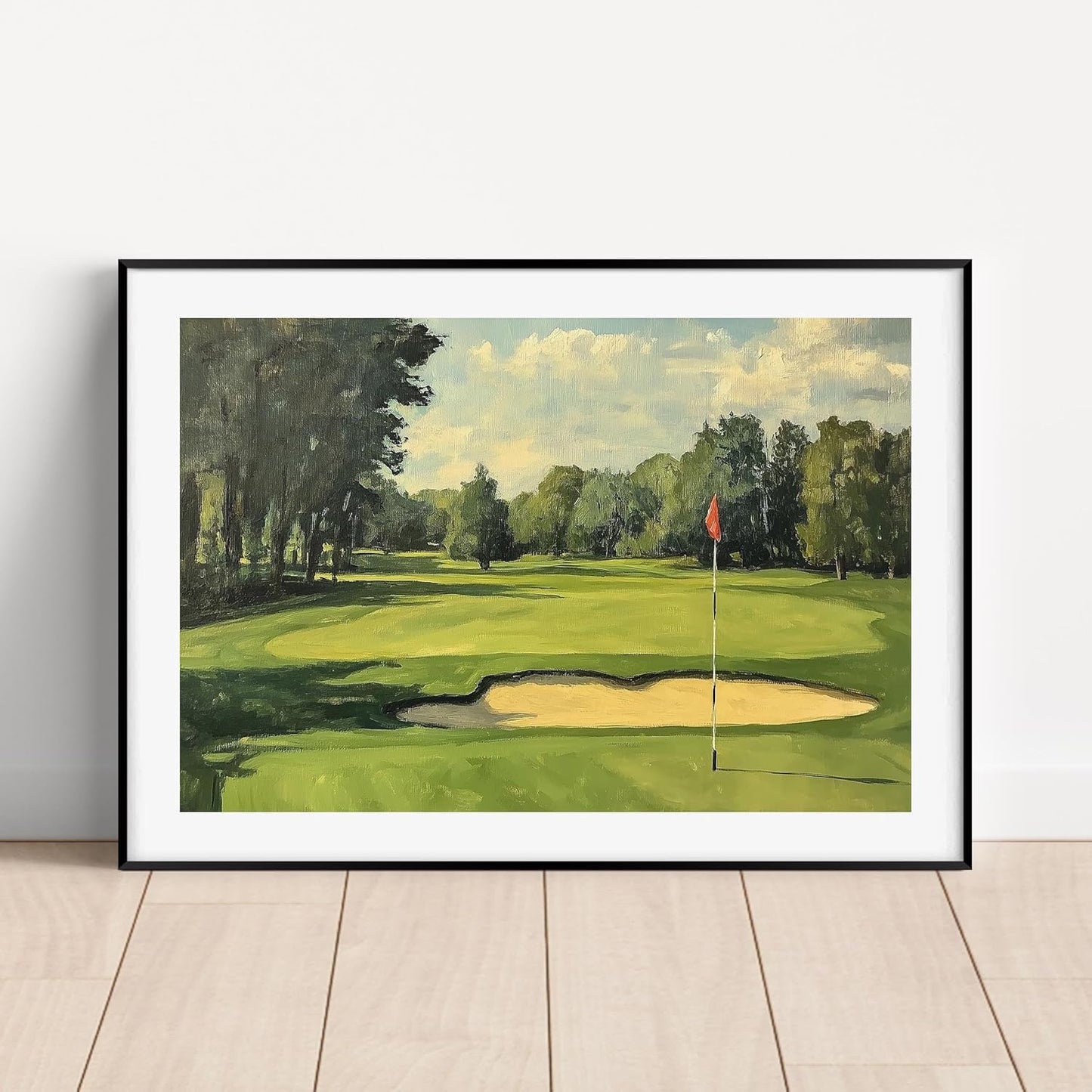 Vintage Golf Course Premium Giclee Fine Art Prints - Antique Style Golf Course Painting Posters, Golf Wall Art, Aesthetic Golfing Poster for Home Office Decor, Ready to Frame