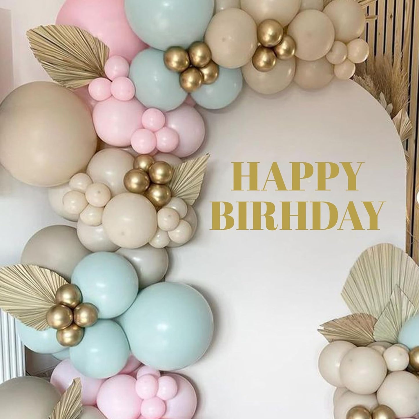 Happy Birthday Decal - Birthday Party Decoration Supplies Wall Stickers, Happy Birthday Yellow Sign Balloon Arch Party Backdrop Decoration Wall Decal