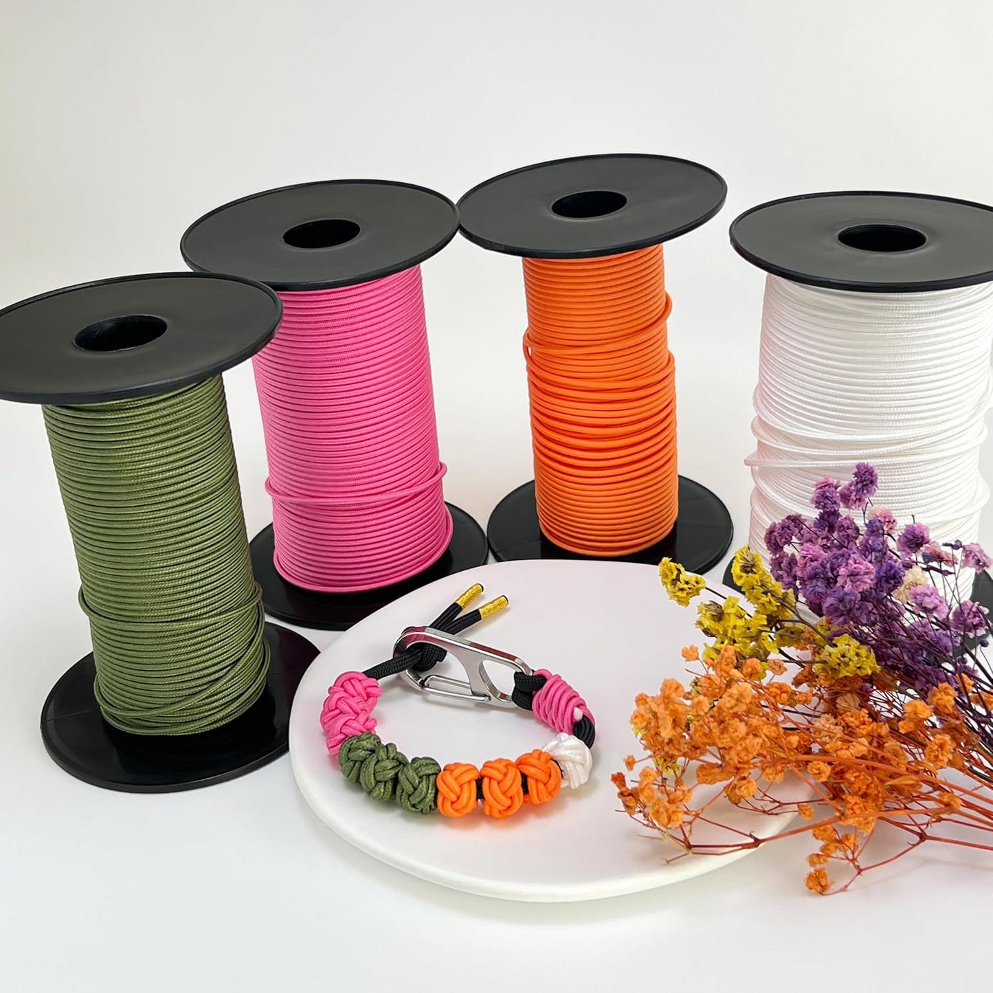 Golf Stroke Counter Keychain| 10 Handwoven Pineapple Knot Beads| 550 lbs Durable Military Paracord| 304 Stainless Steel Hook for Golf Bag/ Belt Accessories| Ideal Holiday Golf Gift for Men and Women