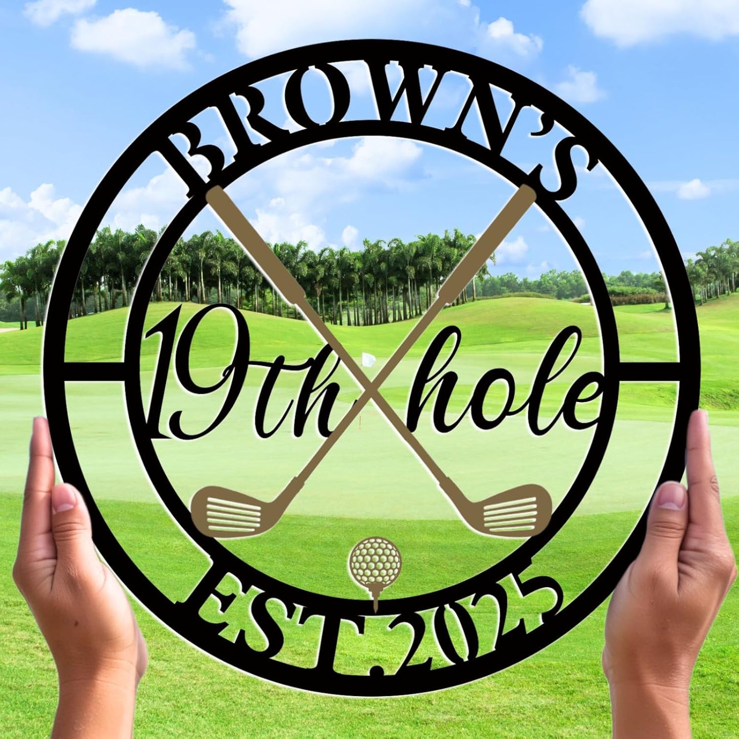 Personalized Golf Metal Wall Art, Vintage Golf Wall Decor, Custom Signs Outdoor Metal, 19th Hole Home Decor for Man Cave Garage Bar Club, Personalized Golfer Gifts for Men Dad Father