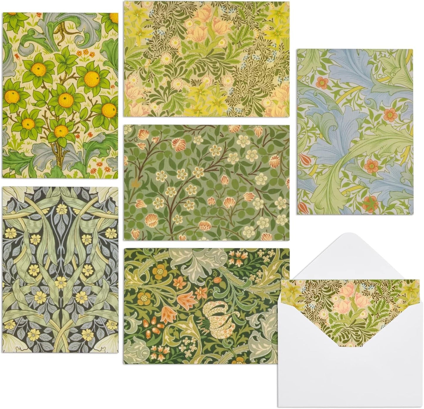 The Gifted Stationery Note Cards with Envelopes - 36 Pack, 5 x 3.5 In, Floral Pattern - Blank Inside Thank You Cards for All Occasion & Stationery Set