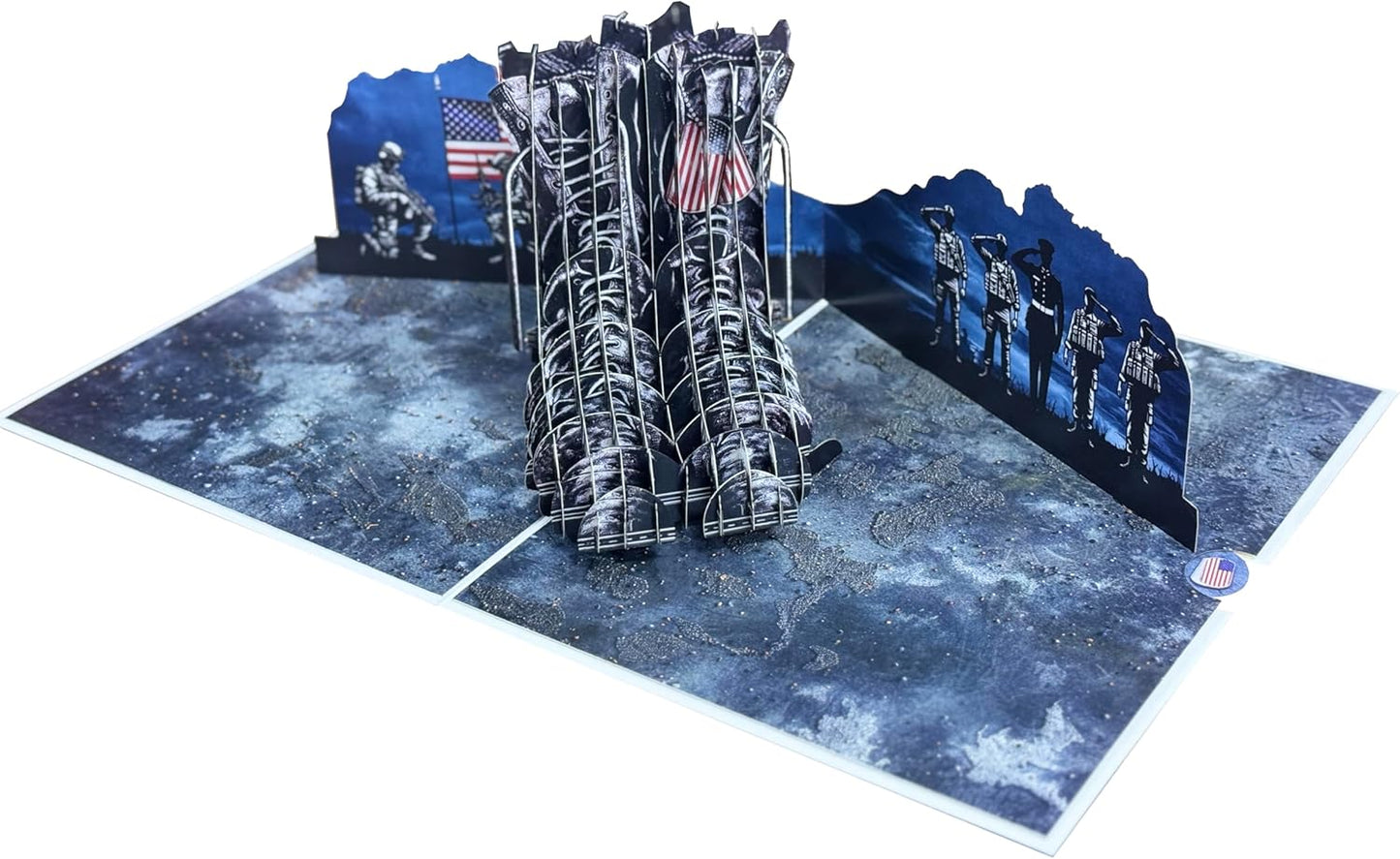 3D Veteran Popup Card - Handmade Military Paper Art for Veterans Day, Birthday, Anniversary, Christmas, Father’s Day - Unique Gift for Him, Her, Dad, Soldier, Military Veteran