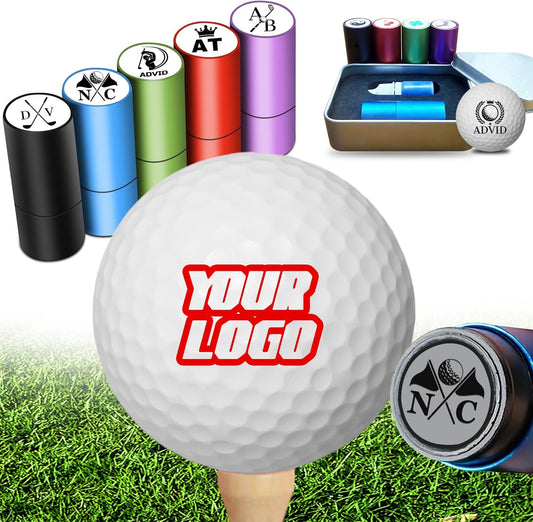Custom Golf Ball Stamp Personalized Golf Ball Stamper with Name Logo Monogram Customized Golf Ball Marker Stamp Gifts for Men Golfer Husband Boyfriend Dad