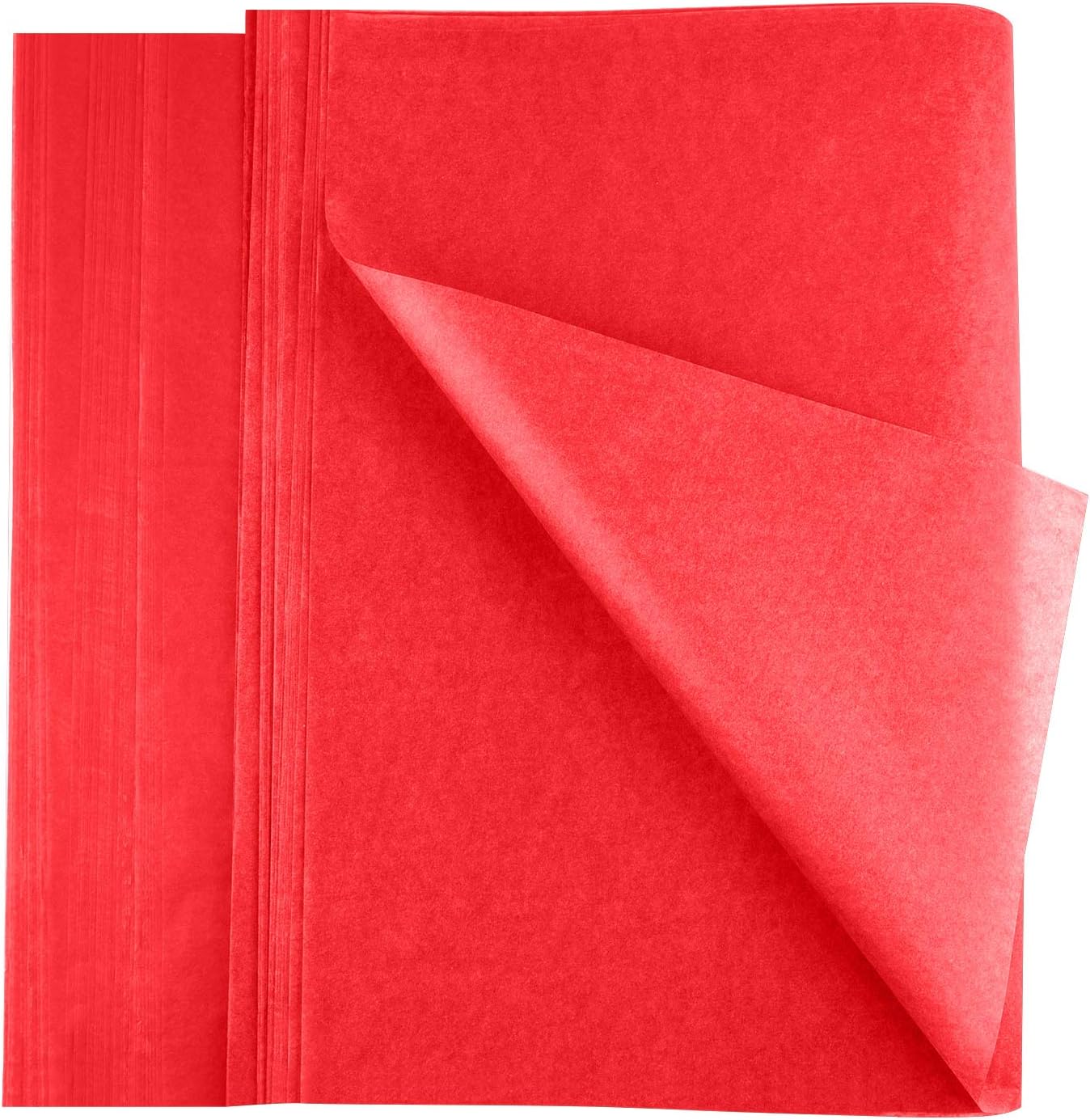 FEPITO 100 Sheets Red Christmas Tissue Paper Gift Wrapping Red Paper Tissue Paper for Xmas Wrapping Presents, Crafts(14 x 20 Inch)