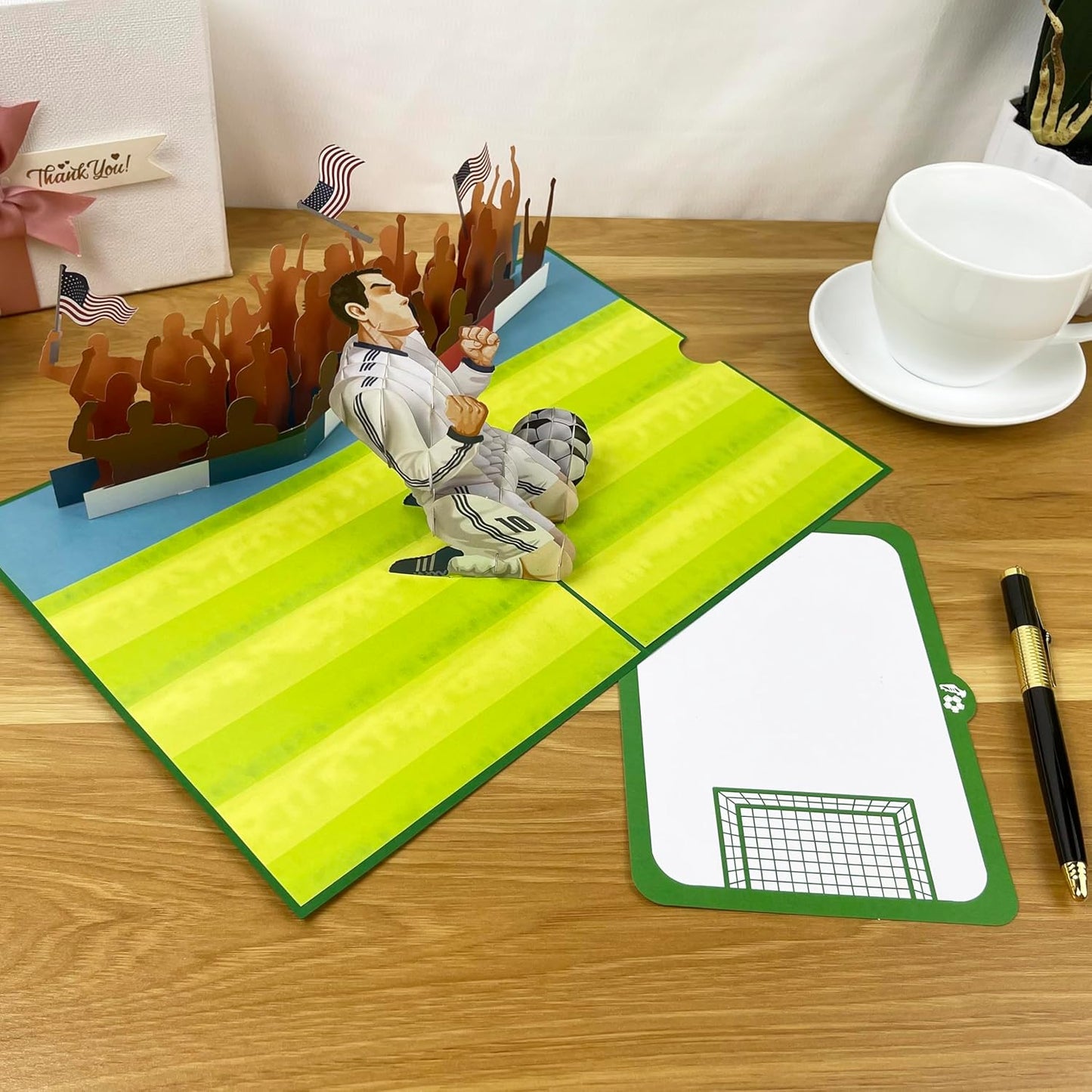 3D Popup Card of Soccer Player, Paper Art & Handicraft, Greeting Card, Birthday, Anniversary, Christmas, Fathers Day Card, Handmade Gift For Him, Men, Dad, Son, Boyfriend, Husband