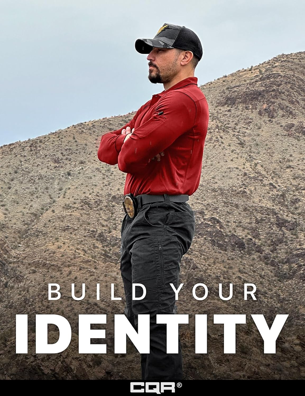 CQR Men's Polo Shirt, Long Sleeve Tactical Shirts, Outdoor UPF 50+ Pique Shirt, Dry Fit Lightweight Golf Shirts