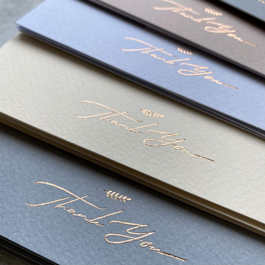 RUN2PRINT Thank You Cards, 36 Pieces, Dusty Blue Color, Peel & Seal Envelopes, Self-Sealing Adhesive, Matching Stickers Included