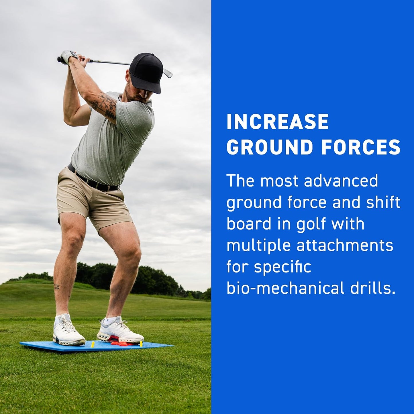 SuperSpeed Golf | Force Board Pro Pressure Board | Improve Weight Shift, Stability, Ground Reaction Forces | Used by Padraig Harrington | Includes App Training Protocols