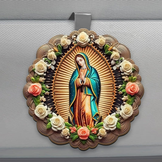 Jesuspirit Personalized Car Visor Clip – Guardian Angel Visor Clip, Our Lady of Guadalupe, Christian Car Accessories, New Driver & Religious Gifts (The Virgin Mary Vintage Style)