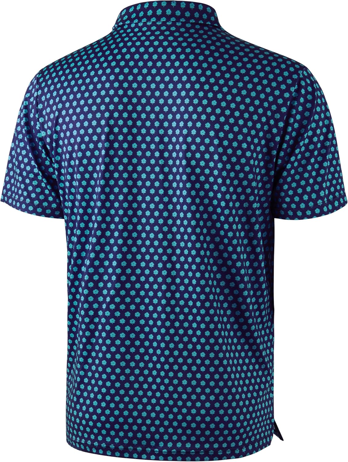 Obla Mens Golf Polo Shirts Short Sleeve Dry Fit Performance Moisture Wicking Casual Print Collared Golf Shirts for Men