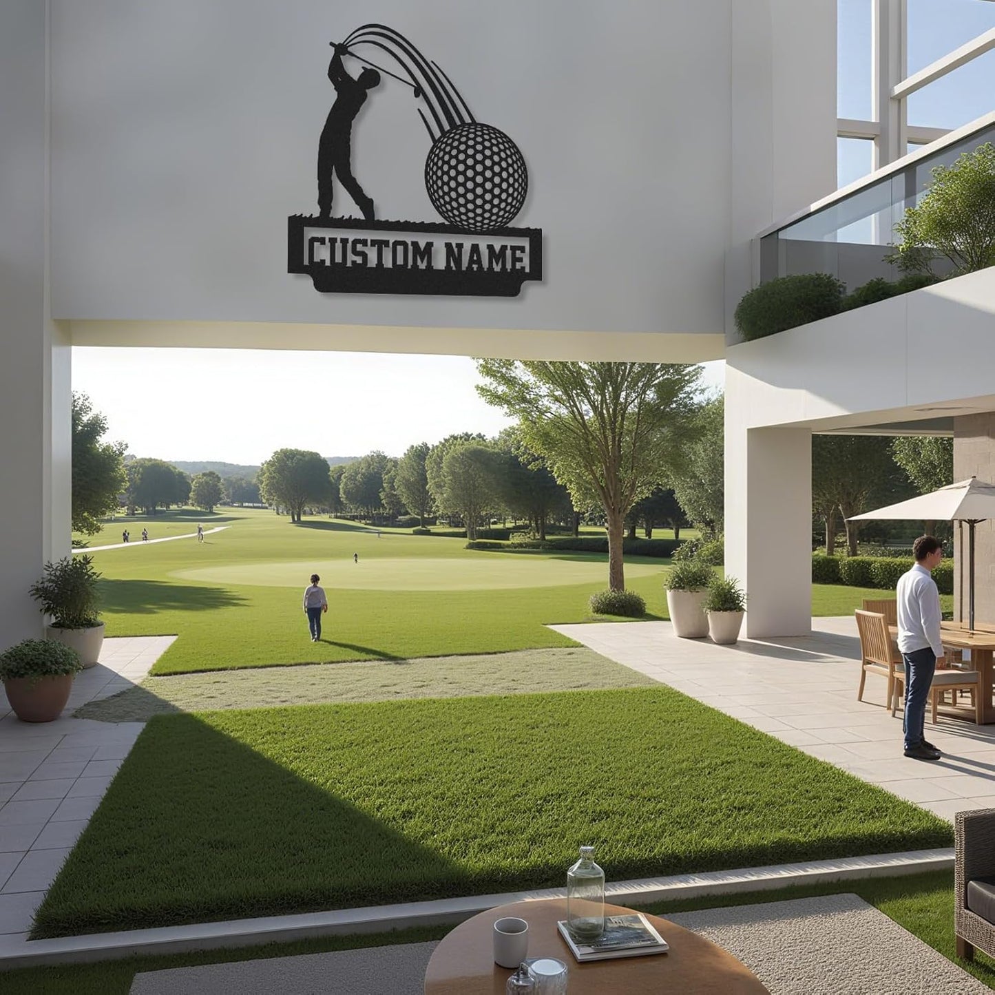 Personalized Golf Metal Wall Art, Vintage Golf Wall Decor, Custom Signs Outdoor Metal, Sports Theme Home Decor for Man Cave Office Garage Bar, Personalized Golf Gifts for Men Dad Father Color04