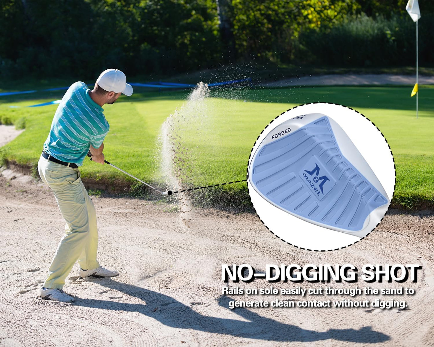 MAZEL Forged Golf Sand Wedge,Gap Wedge,Lob Wedge for Men,48/52/54/56/58/60 Degree Individual Golf Wedge,Milled Face for More Spin,Right Hand