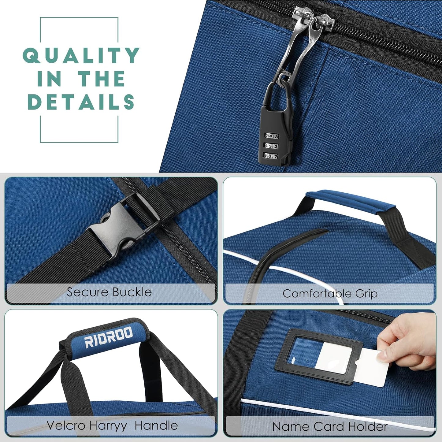 Golf Travel Bags for Airlines with Wheels, Soft-Sided 900D Oxford Cover, Padded Club Protection, Universal Fit Golf Gifts for Men and Women