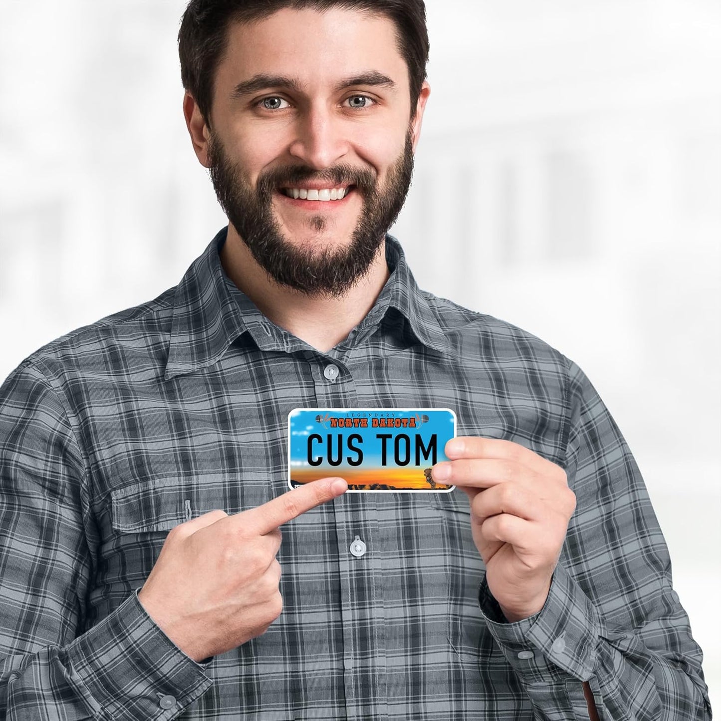 Mini License Plates, Personalized License Plates, Custom for Car, Bikes, ATV, Kids Car, Golf Cart, Jeep, 2x4 Inch, Rust-Free Fade Resistant Aluminum, USA Made by My Sign Center (North Dakota)