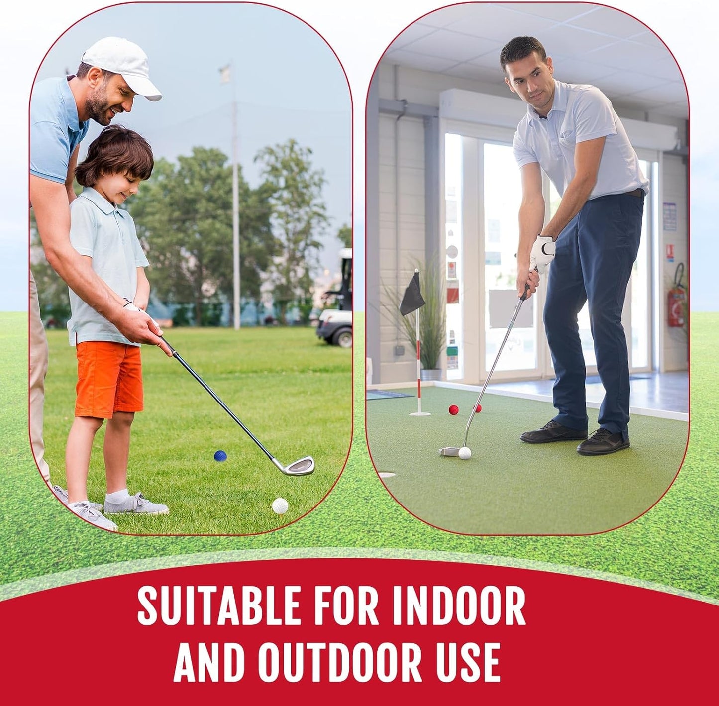 Junkin 80 Pcs Foam Golf Balls Rubber Practice Balls Realistic Feel and Flight Sport Training for Indoor or Outdoor Backyard Golf Training