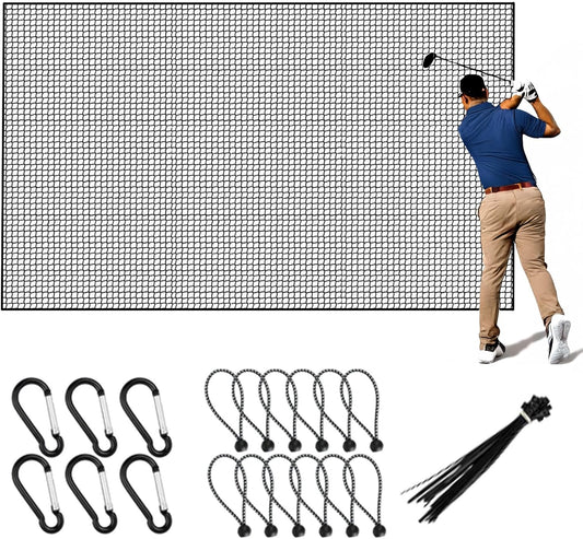 Golf Net, 12X12ft /12X15ft/12X20ft Golf Practice Net Sports Practice Barrier Net for Baseball, Hockey, Soccer, Netting for Garage, Backyard, Indoor Outdoor Sports Netting