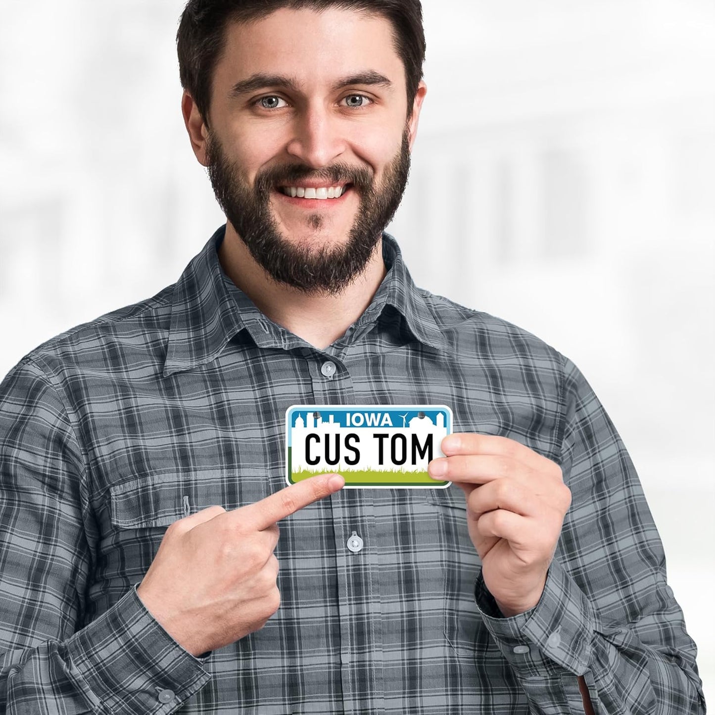 Mini License Plates, Personalized License Plates, Custom for Car, Bikes, ATV, Kids Car, Golf Cart, Jeep, 2x4 Inch, Rust-Free Fade Resistant Aluminum, USA Made by My Sign Center (Iowa)