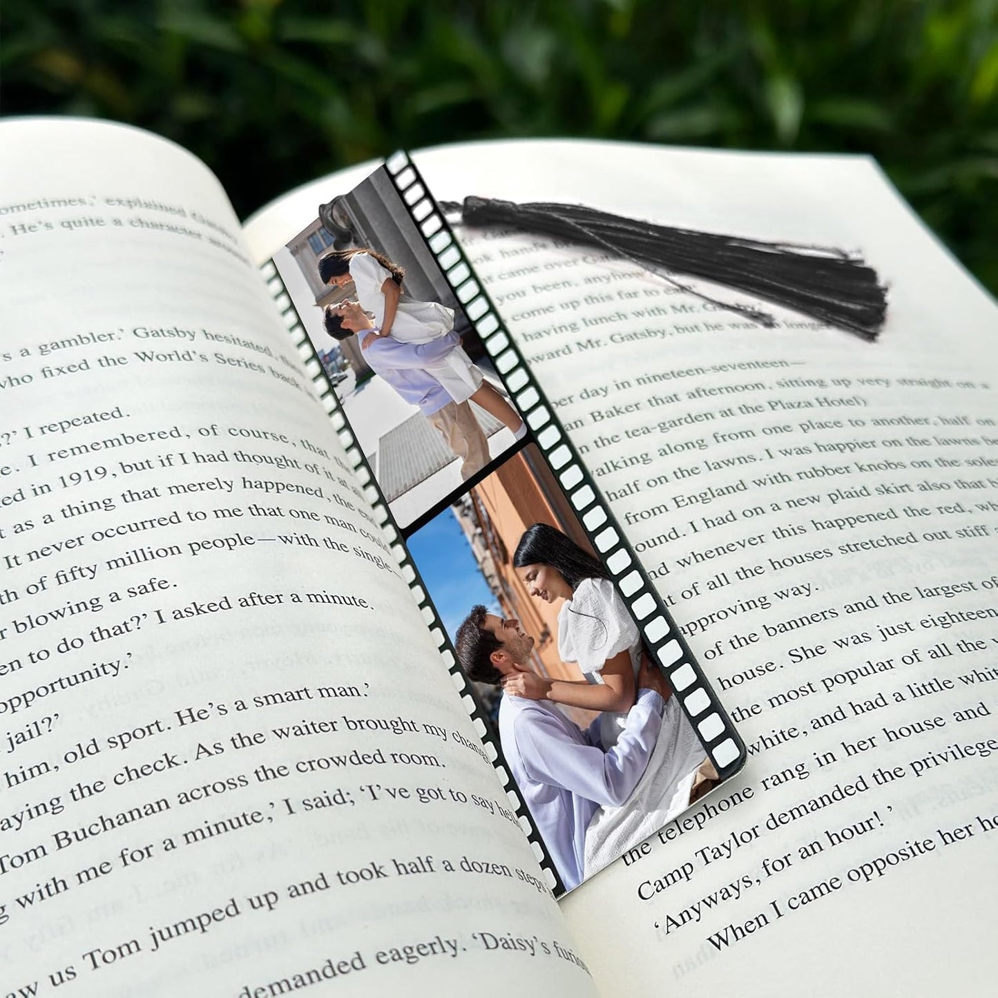 Custom Metal Bookmark with Tassels Personalized Photo and Text Bookmarks for Book Lovers Women Men Kid Adult