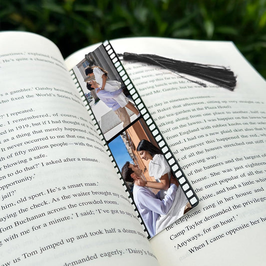 Custom Metal Bookmark with Tassels Personalized Photo and Text Bookmarks for Book Lovers Women Men Kid Adult