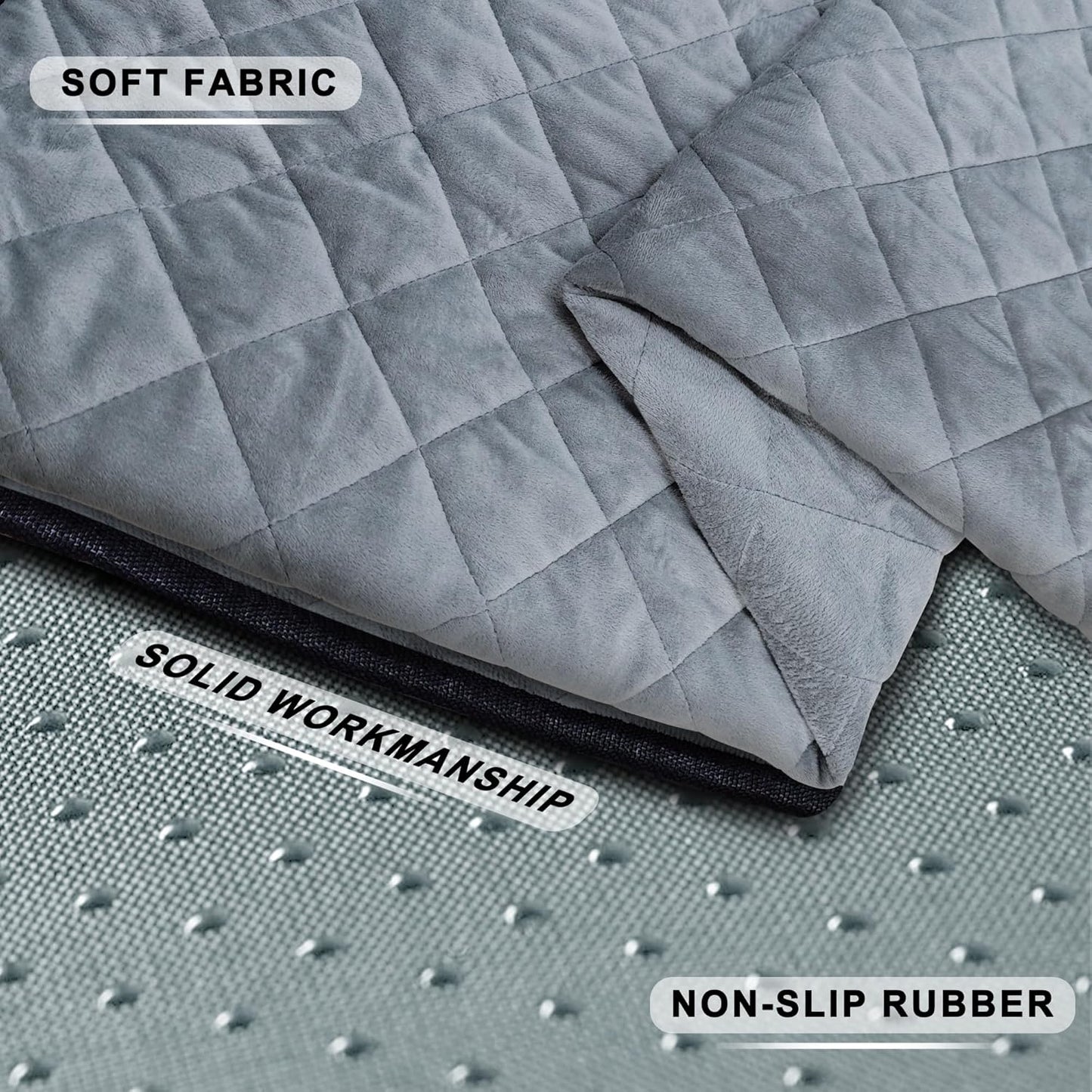 YOKYHOM Golf Cart Seat Covers, Golf Cart Seat Towel Blanket, Short Plush Surface, Soft and Comfortable, Suits EZGO, Yamaha, Club Car and Other 2-Seat Golf Carts, 51"x 30.5", Light Gray