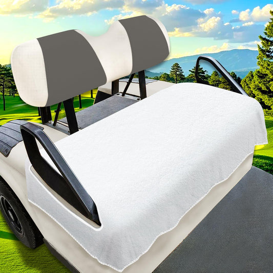 YOKYHOM Golf Cart Seat Covers, Premium Solid Color Golf Cart Seat Towel Blanket, 100% Microfiber, Soft and Comfortable, Fits EZGO, Club Car, and More 2-Seat Golf Carts, 51''x 31''