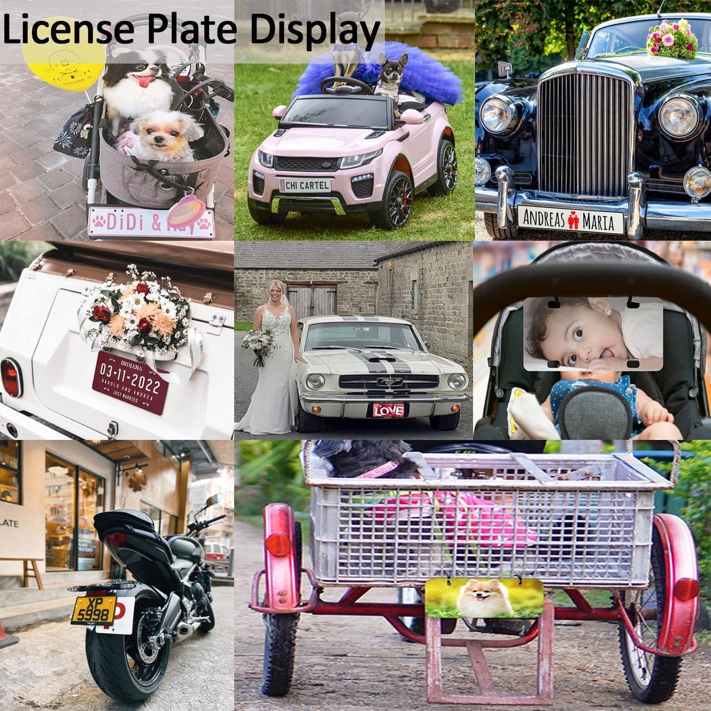 Custom License Plate for Front of Car, Personalized Number Plate Customized Your Text Image Photo Logo, Suitable for Truck Car Door Plate Bar Cafe Auto Accessories (6x12inch style2)