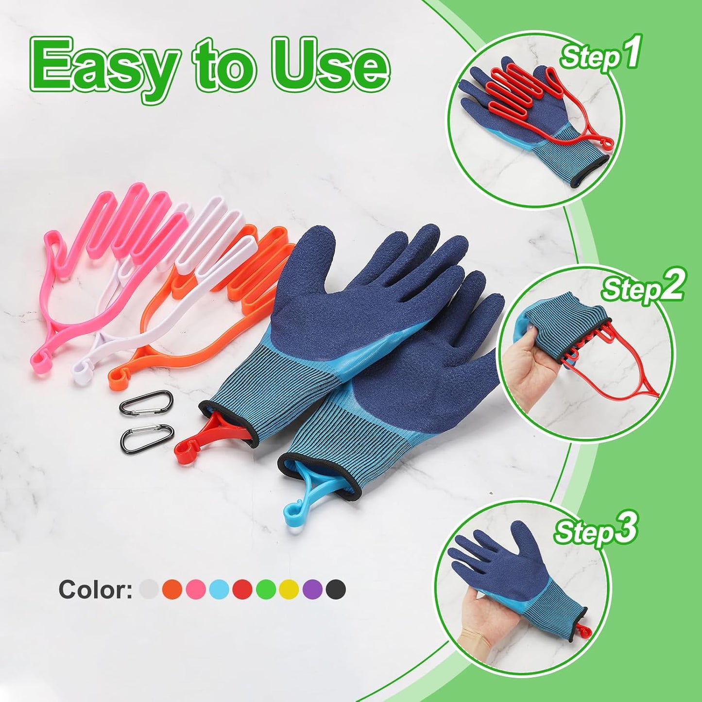 PATIKIL Golf Gloves Stretcher, Plastic Keeper Support Rack Holder Dryer Hanger Frame with Hanging Hook