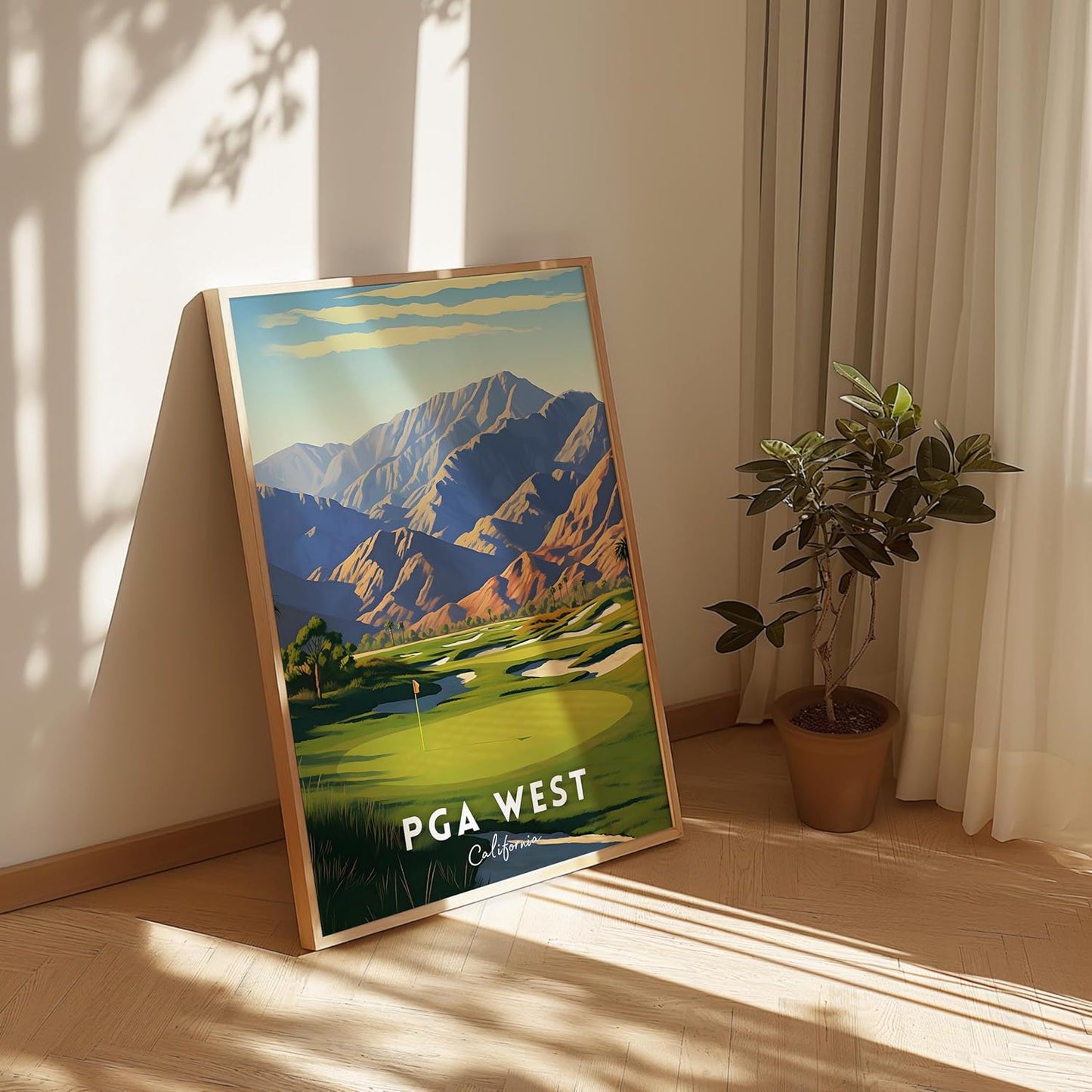 Golf Course Premium Giclee Fine Art Prints - Augusta, Pebble Beach, Pinehurst, Golf Course Posters, Golf Wall Art, Aesthetic Poster for Home Office Decor, Ready to Frame