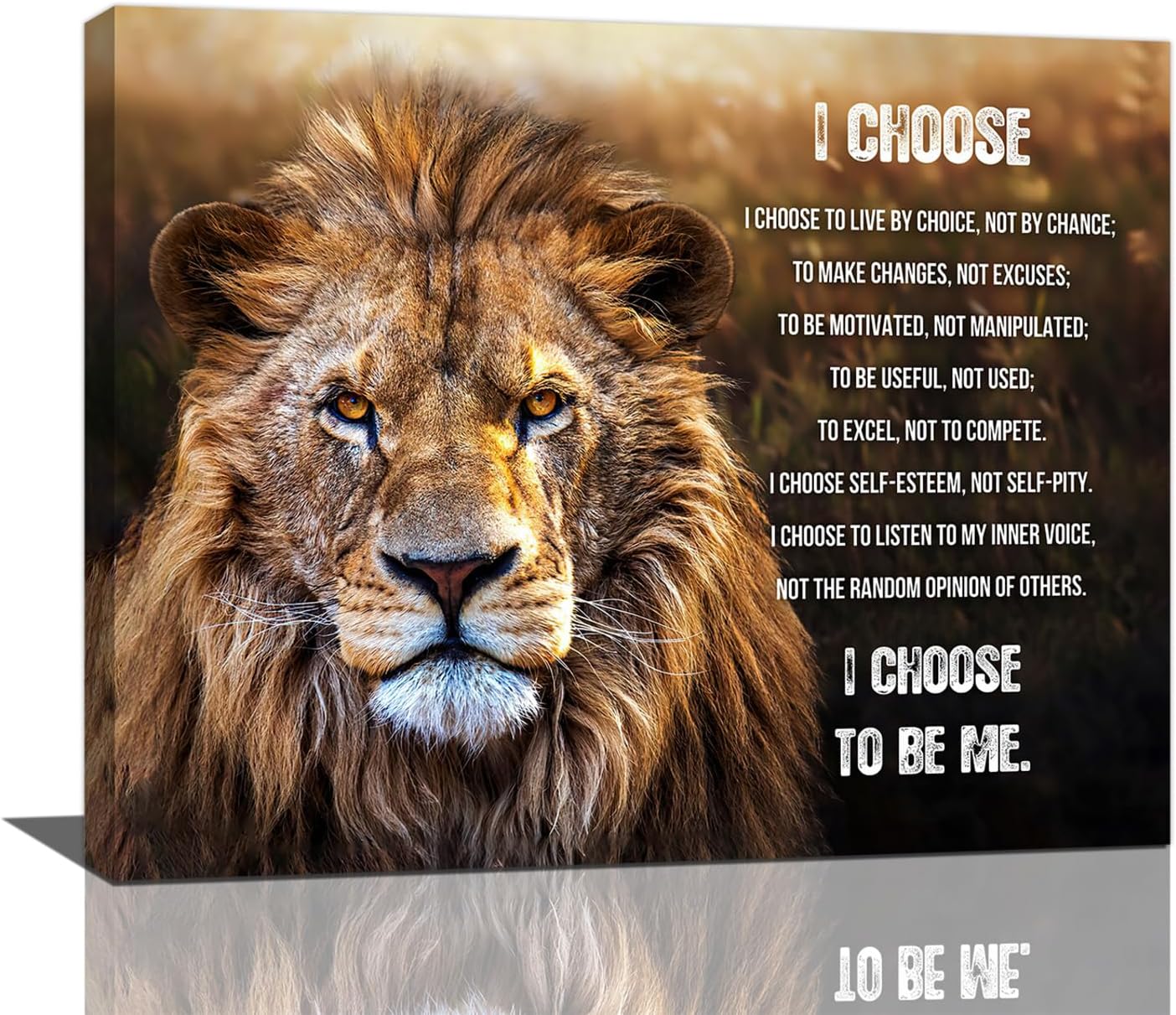 Lion Wall Art, Motivational Pictures Wall Decor God Says You Are Canvas Prints Framed Artwork Paintings Poster Home Office Decorations For Bathroom Bedroom Living Room Kitchen 20l X 16w