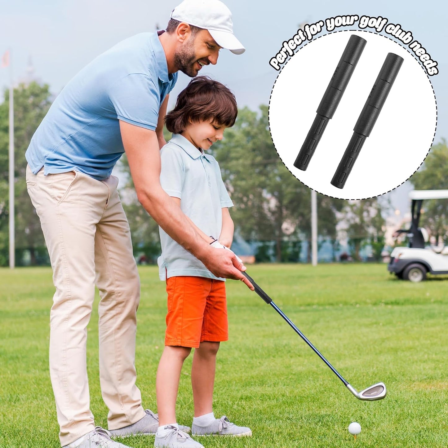 12 Pcs Golf Shaft Extensions Black Club Shaft Extension Rod Carbon Fiber Extender Stick for Golf Club Putters Parts