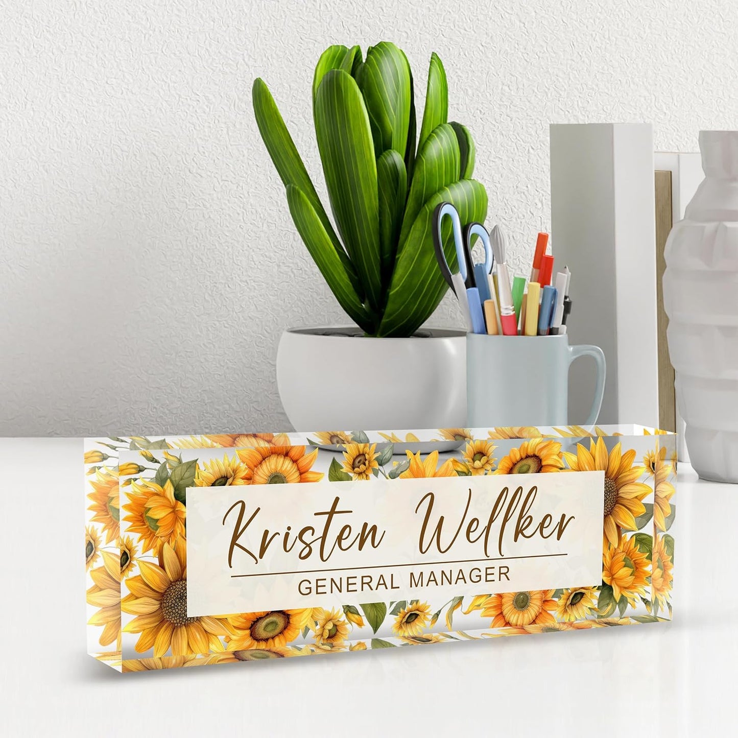 Name Plate for Desk, Custom Office Desk Decor The Office Gifts for Women Men, Employee Appreciation Gifts for Boss, Manager, Teacher, Nurse