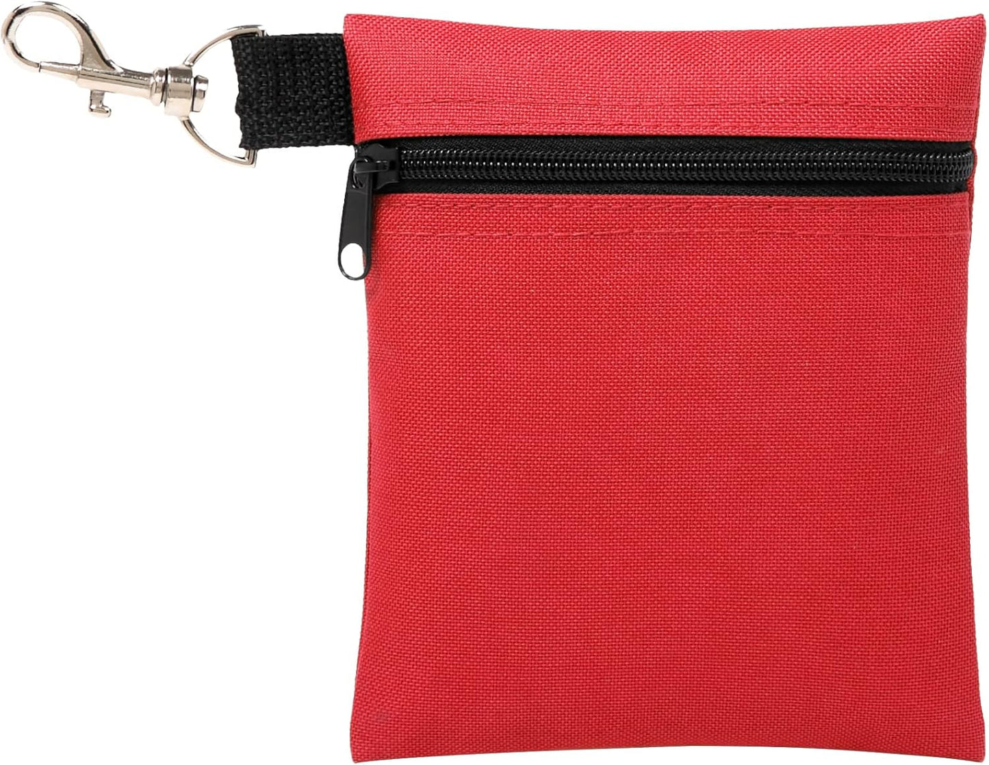 BuyAgain Golf Tee Pouch, 5.62 X 6.87 Inch Professional Zipper Golf Tee/Ball Pouch Bag with Metal Lobster Claw Clip