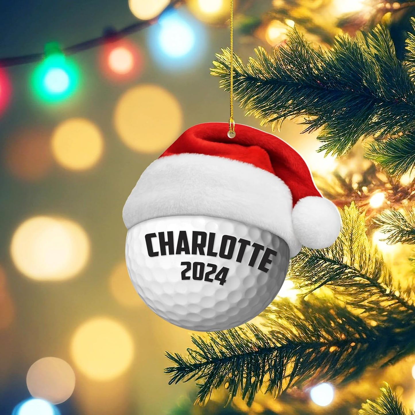 Personalized Golf Ornaments for Christmas Tree 2025 Custom Golf Christmas Ornament Golfing Bag Ornament Sports Golf Cart Ornaments Gift for Golfer Bag Golfing Lovers Hanging Decoration (G29)