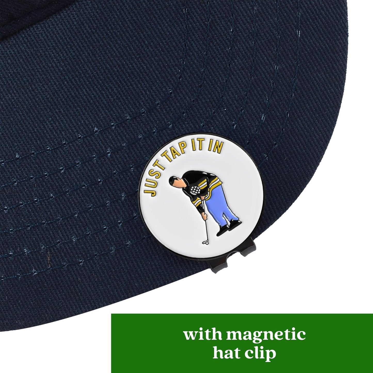 ZEETY Funny Golf Ball Marker with Magnetic Hat Clip – Golf Accessories for Men and Women, Great Golf Gift for Players with Attitude
