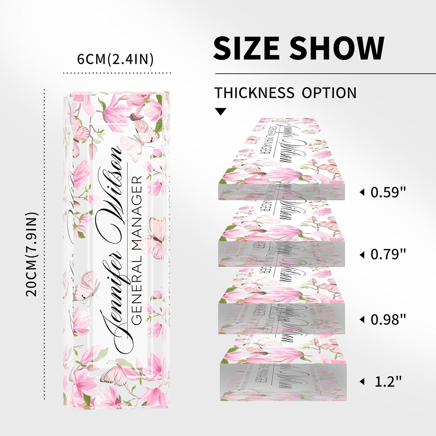 Desk Name Plate Personalized, Personalized Name Plate for Desk, Custom Office Desk Decor The Office Gifts for Women Men, Acrylic Desk Accessories Employee Appreciation Gifts for Boss, Manager, Teacher