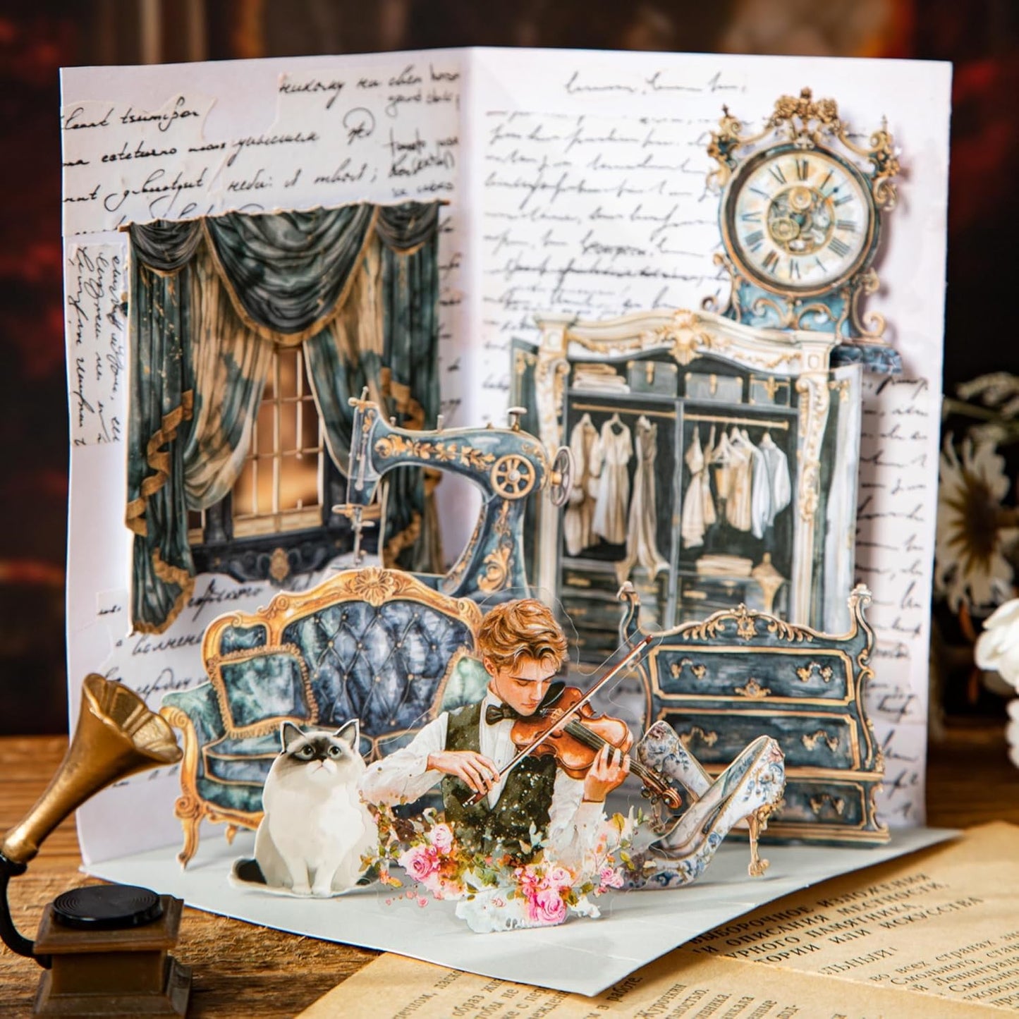 Retro Door and Window Cardstock Stickers, 80PCS Vintage Manor Ephemera for Scrapbooking, Journaling, DIY Crafts, and Planner Supplies