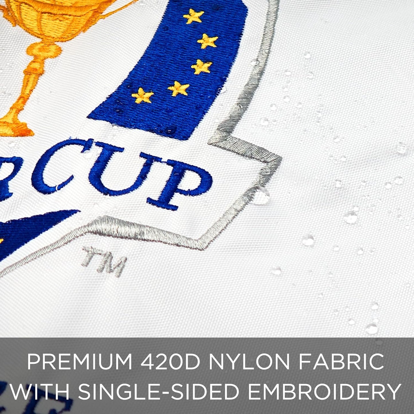 Embroidered Themed Golf Flag 2025, 14x20 Inch, Premium 420D Nylon, Ideal for Practice Putting Green, Driving Range, Golf Course, Golf Club, Collectors