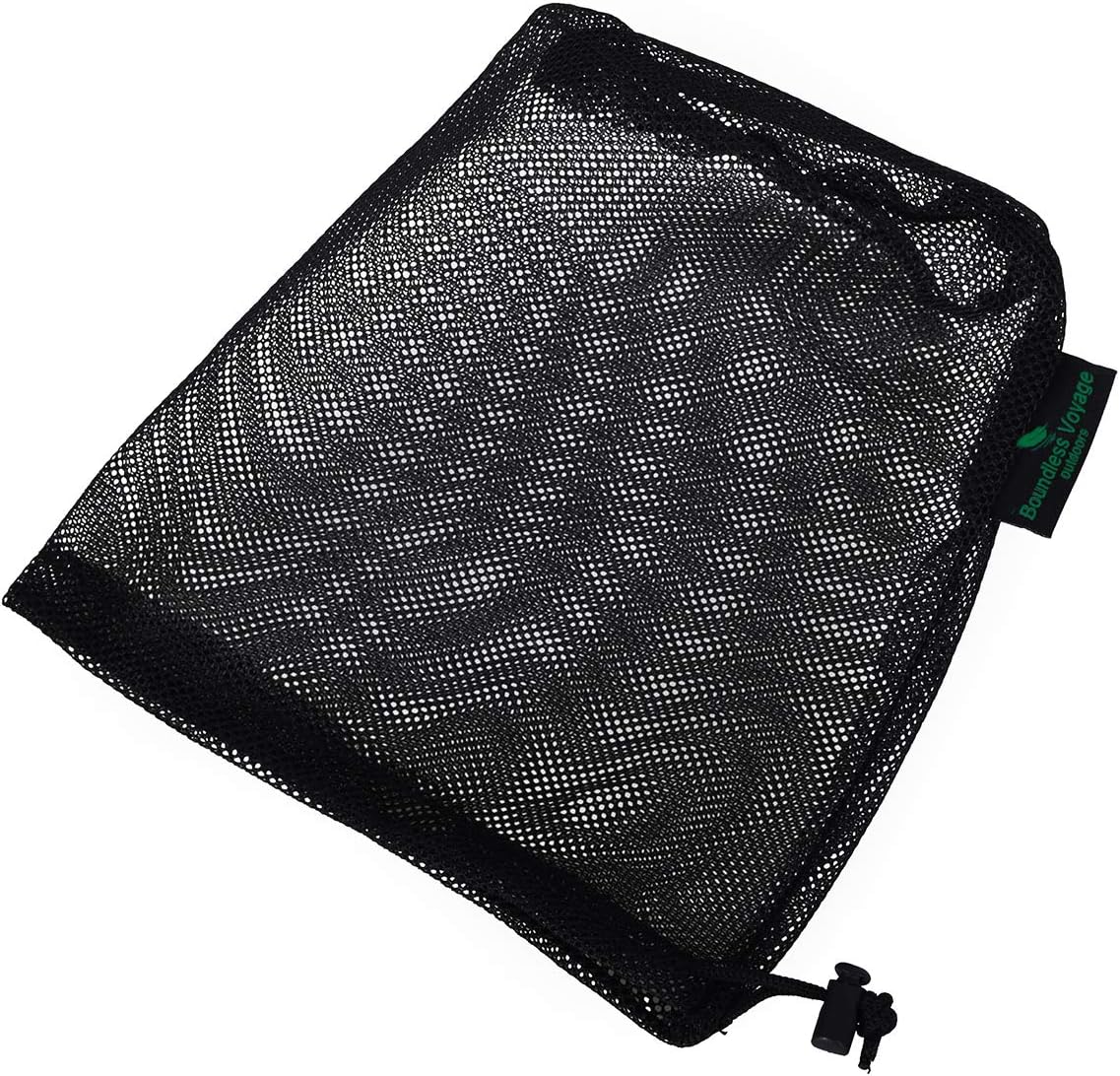 5pcs Nylon Mesh Drawstring Bag Sports Equipment Bag Outdoor L
