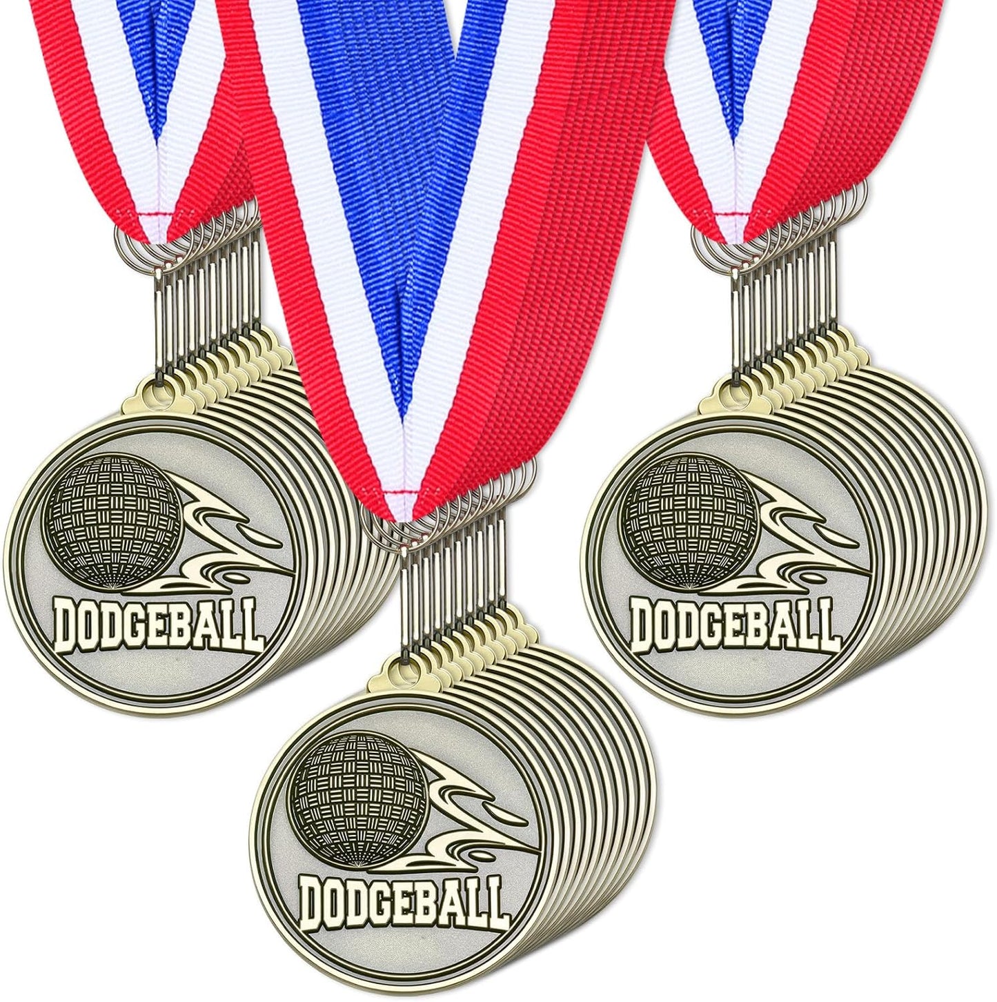 Remuuly 30 Pcs Gold Medals Bulk 2'' Basketball Soccer Baseball Volleyball Football Lacrosse Kickball Cheer Bowling Trophy Medals for Awards for Sports Participation Winner Gift