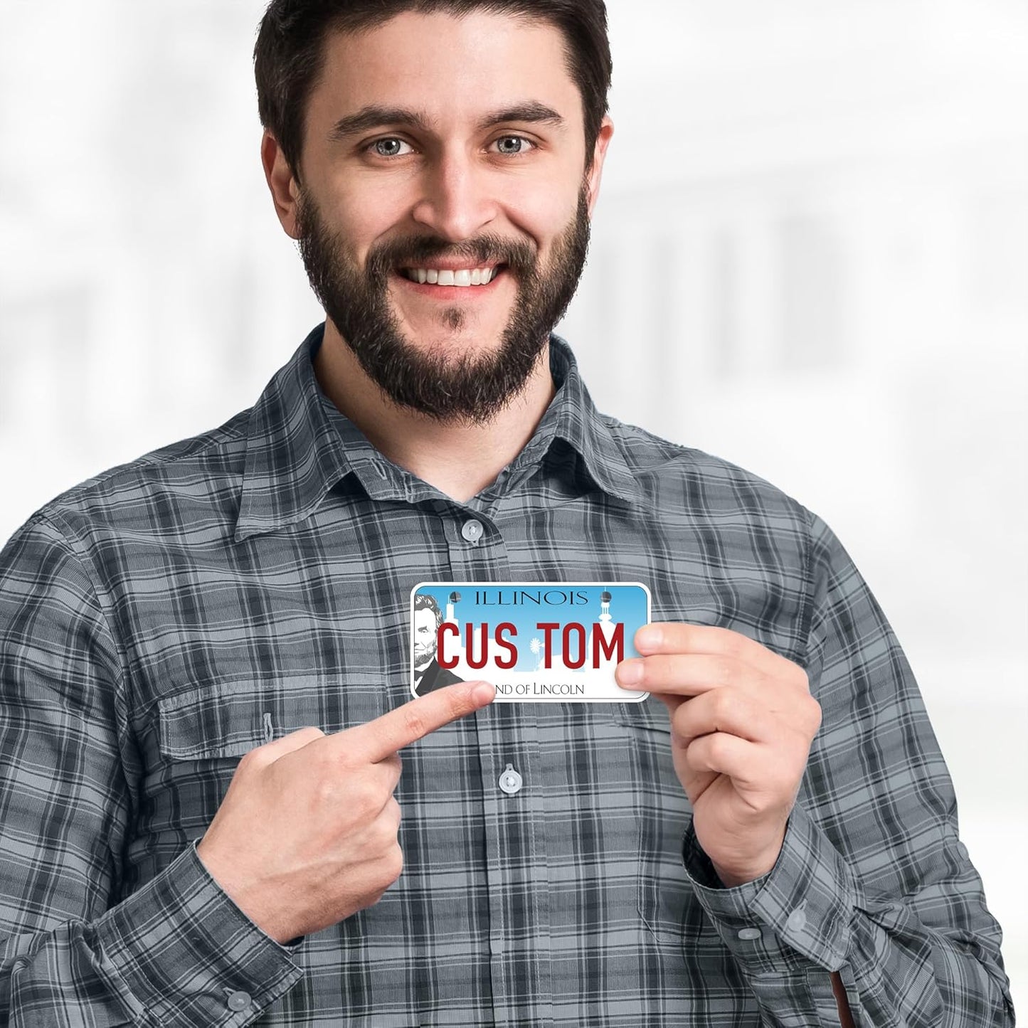 Mini License Plates, Personalized License Plates, Custom for Car, Bikes, ATV, Kids Car, Golf Cart, Jeep, 2x4 Inch, Rust-Free Fade Resistant Aluminum, USA Made by My Sign Center (Illinois)