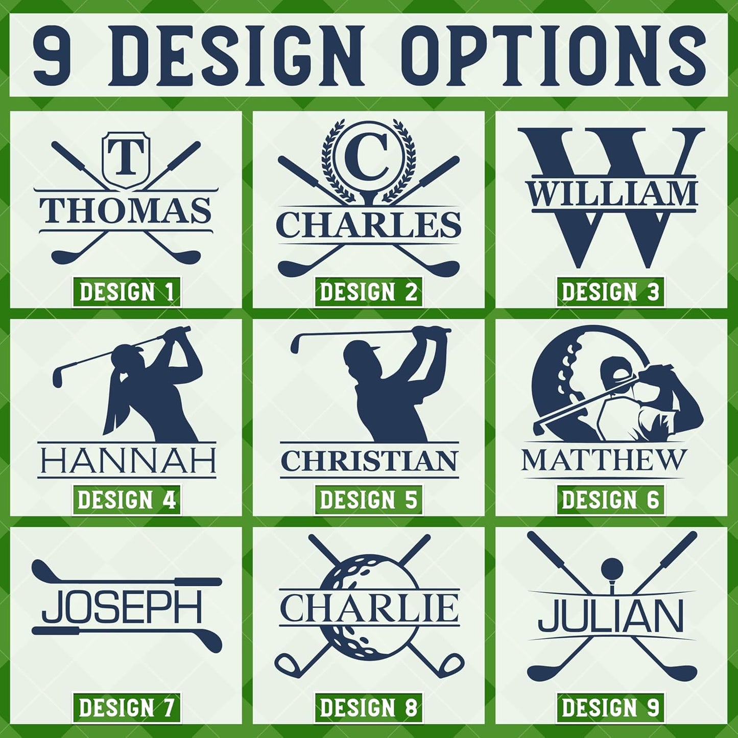 Personalized Golf Towel with Embroidered Name and Golf Design – Custom Golf Bag Towel with Clip, 26x16 Microfiber – Gift for Golf Lovers