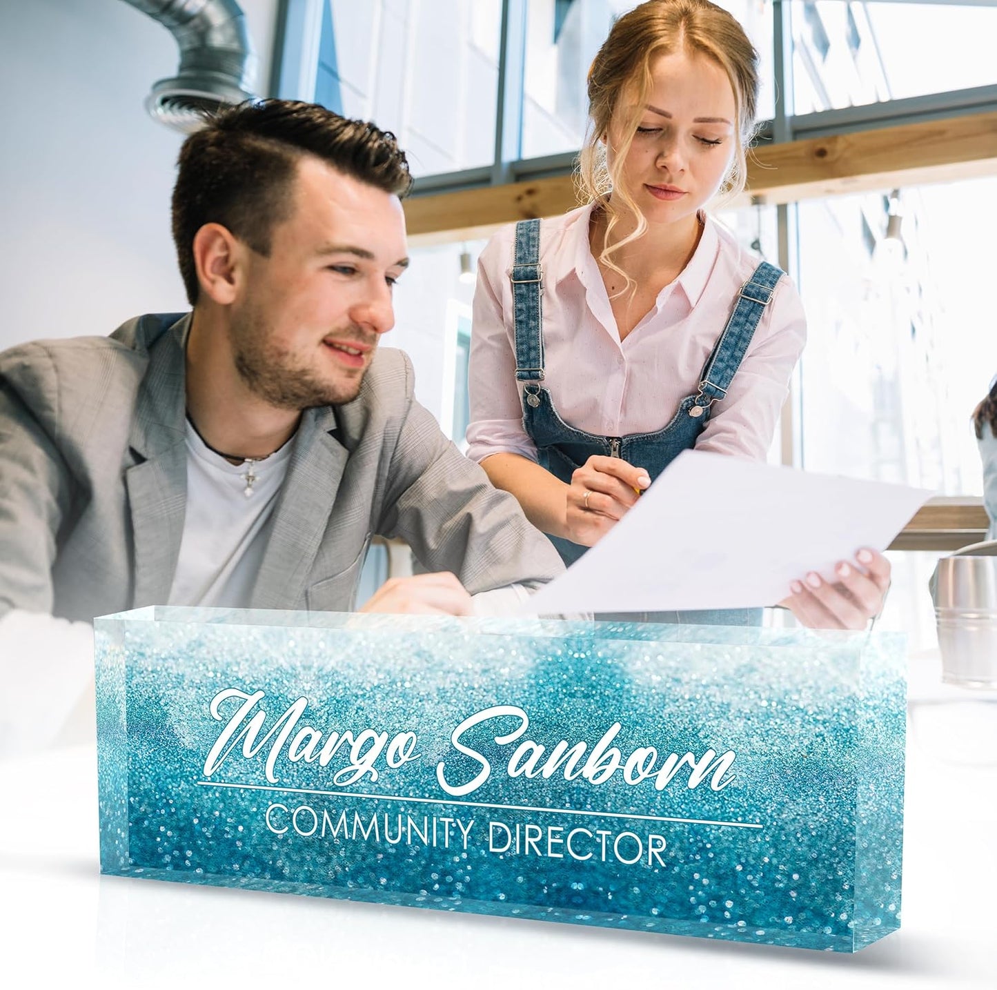 Desk Name Plate Personalized, Name Plate for Desk, Office Desk Decor for Women & Men, Custom Office Gifts for Boss, Manager, Teacher, Nurse, Doctor, Lawyer, Employee Appreciation Gifts